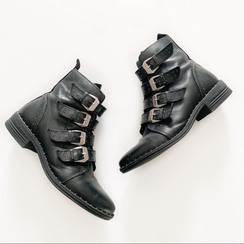 Steve Madden studded buckle boots
